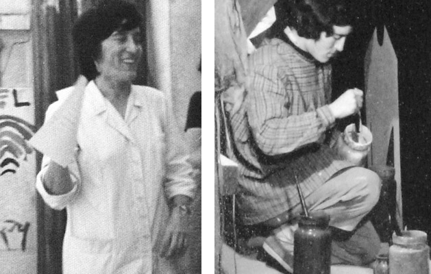 Maria Niubó i mural del Carme